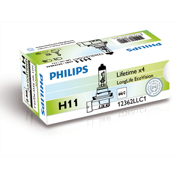 Philips, Longlife Ecovision H11 55W 12V - 1 ks.