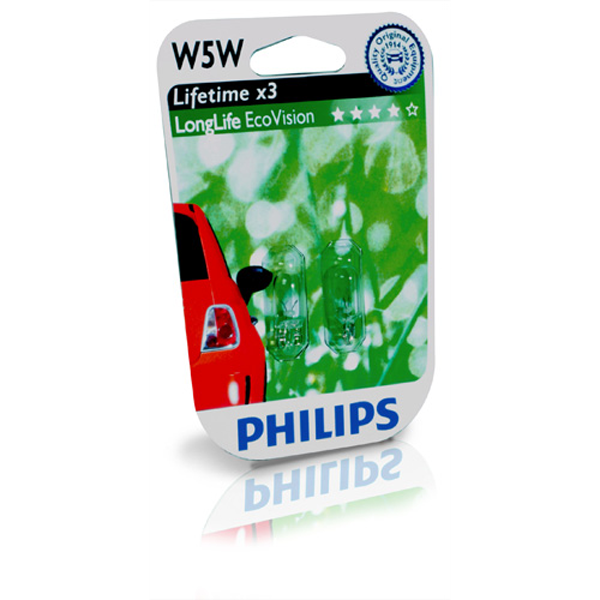 Philips, Longlife Ecovision W5W 12V - Set