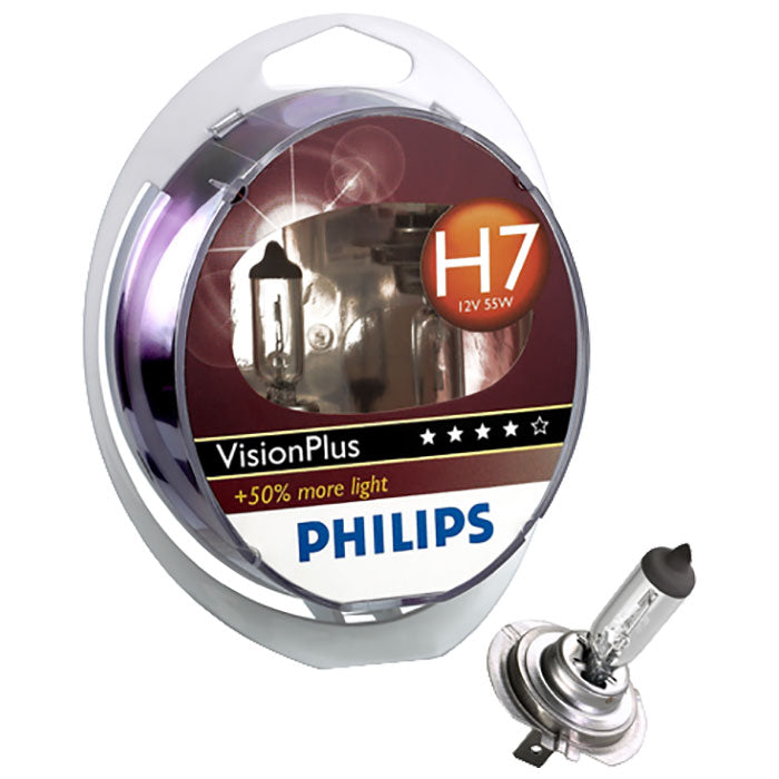 Philips, Visionplus H7 55W 12V (+60%) - Sada