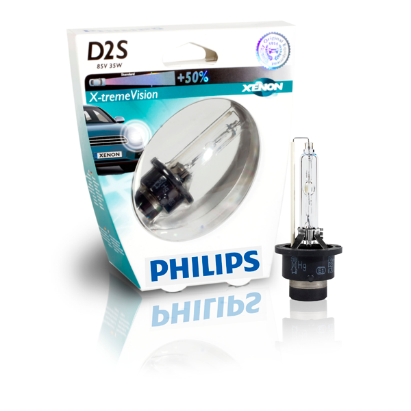 Philips, D2S X-tremevision Xenon 35W 12V+ 50% - 1 Stk.