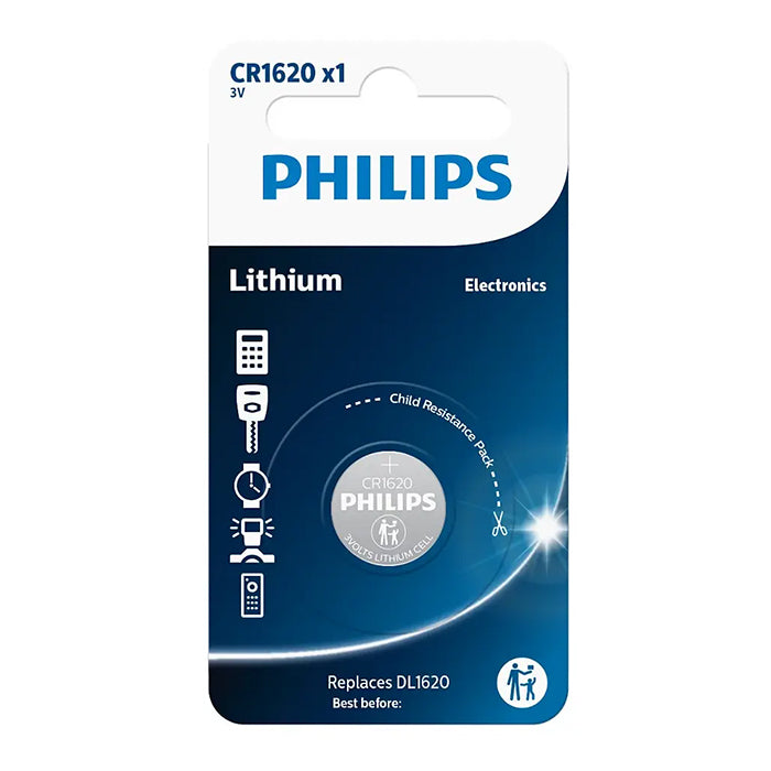 Philips, CR1620 Knopfzellenbatterie 3V