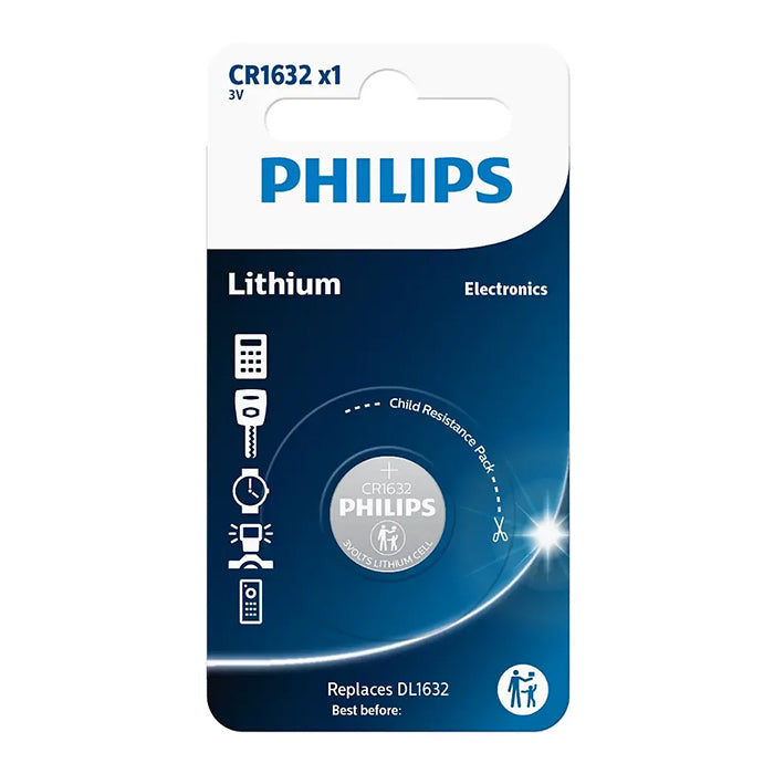 Philips, CR1632 Knopfzellenbatterie 3V