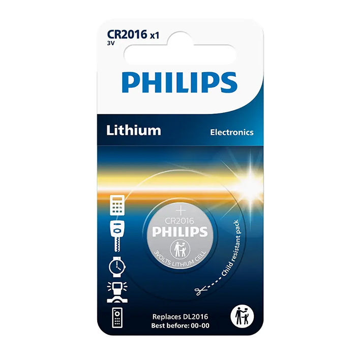 Philips, CR2016 Knopfzellenbatterie 3V