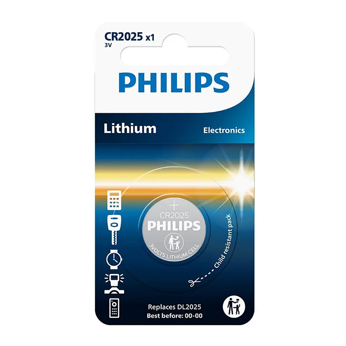 Philips, CR2025 Knopfzellenbatterie 3V