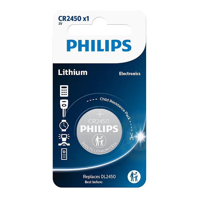 Philips, CR2450 Knopfzellenbatterie 3V
