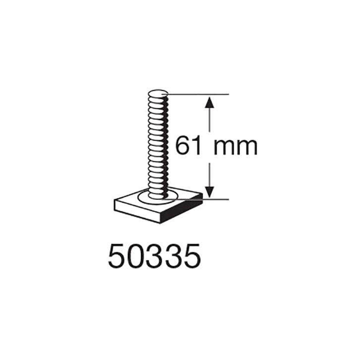 Thule, T-drážková šroub M6X61 - 20X20MM Čtverec