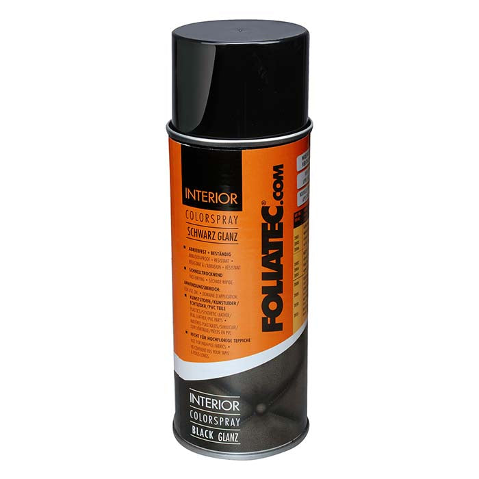 Foliatec, Innenraum Farb Spray Hochglanz Schwarz 400 ml