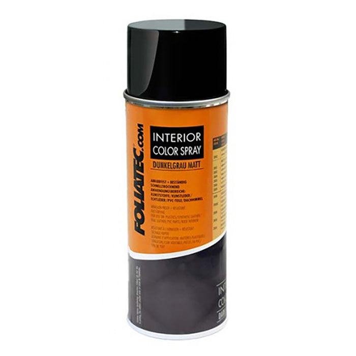 Foliatec, Spray de Color para Interiores Gris Oscuro Mate 400 ml