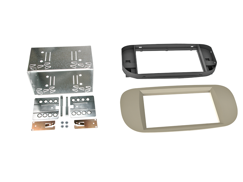 ACV, 2-DIN Kit Beige — Geschikt voor Fiat 500 2005-