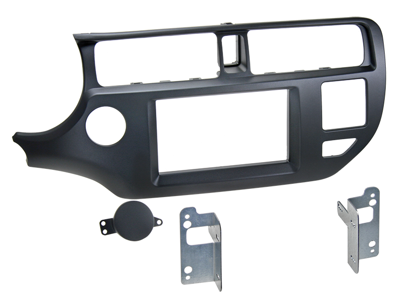 ACV, 2-DIN Radioframe Zwart — Geschikt voor KIA Rio 9/ 2011-