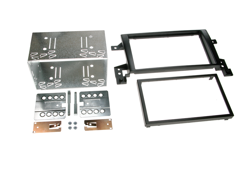 ACV, 2-DIN Radioblende Schwarz — Passend für Suzuki Grand Vitara 2005-2015 — Set