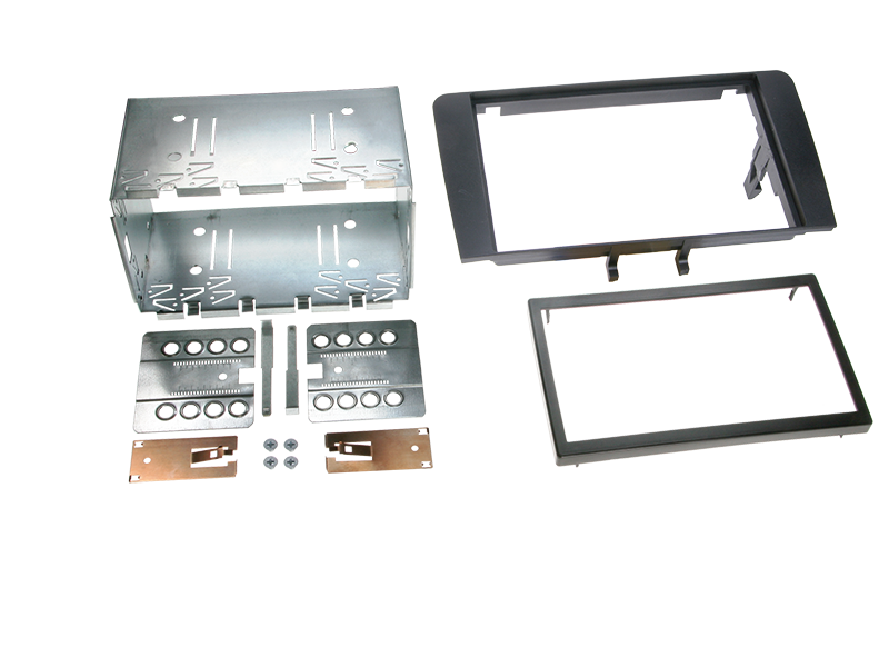 ACV, Kit 2-DIN /07-> Noir Rubbert — Compatible avec Audi A3 2003-