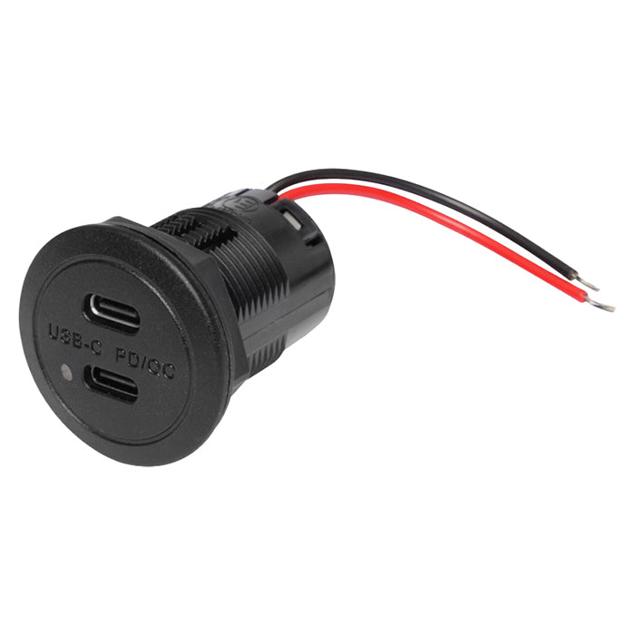 Procar, Prise USB-C Double à Intégrer avec LED