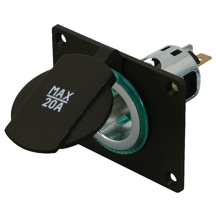 Procar, Prise de courant avec couvercle et trous de vis 12v