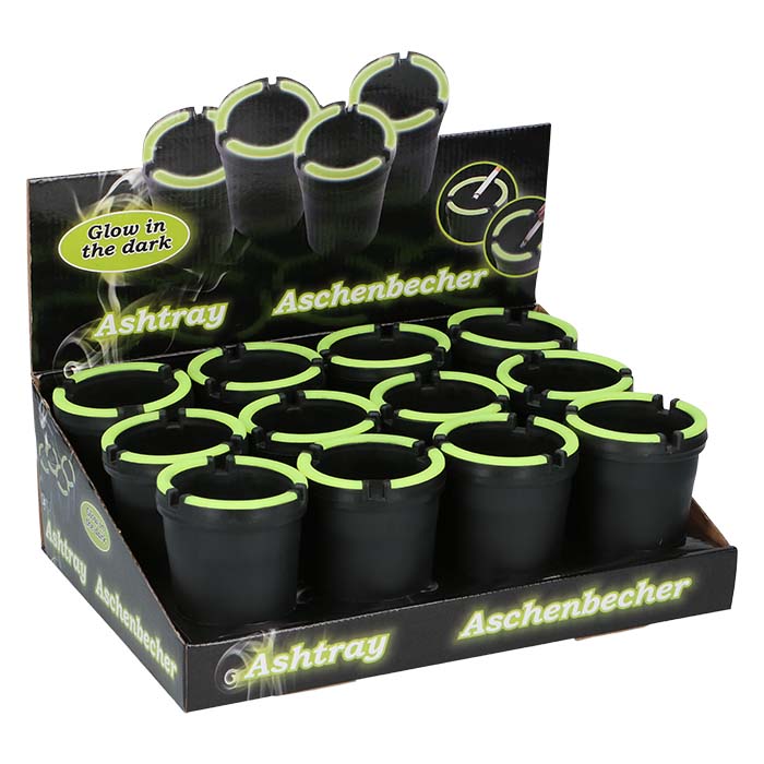 Newco, Asbak, Zwart, Glow In The Dark