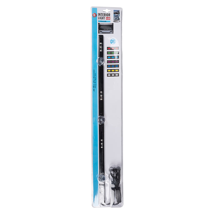 Allride, Barra Luce LED, 7 Colori, 10V-34V, 70cm, Ventosa T