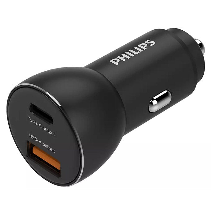 Philips, USB Schnellladegerät für Zigarettenanzünder Usb-a+c 36W