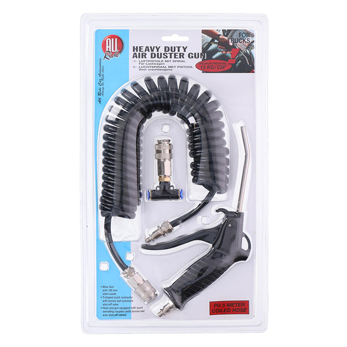 Allride, Sada Pneumatických Pistole, Spirálová Hadice, Heavy Duty, Černá,