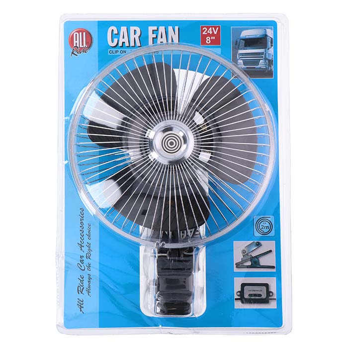 Allride, Ventilatore 24V, 8", Montaggio a morsetto, 2 m. Cavo