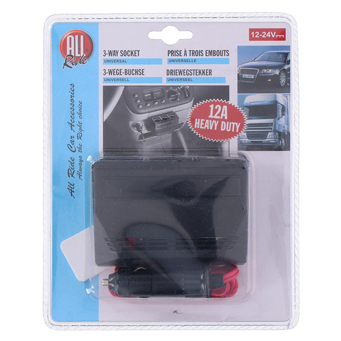 Allride, Dělič zapalovače, Heavy Duty, 3 x Napájecí zásuvky