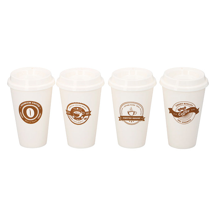 Edco, Tasse à café blanche en plastique 450ml
