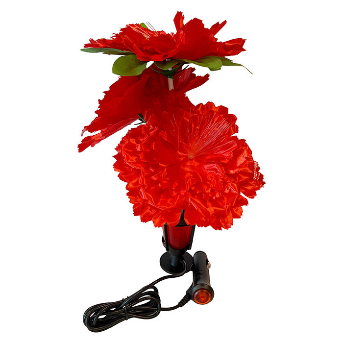 Edco, Fleur Avec Lumière LED, 12-32V, Rouge