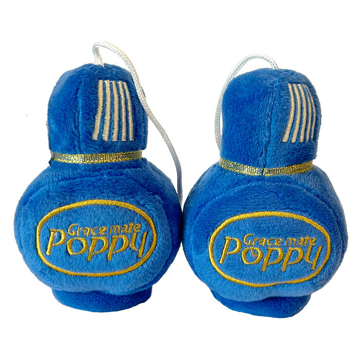 Poppy, Plush Bleu 8x7cm. 2 Pièces.