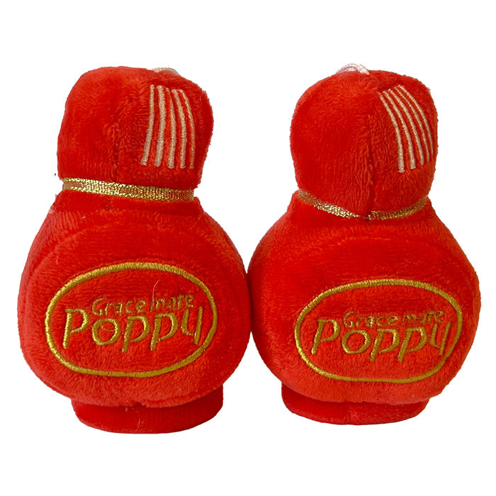 Poppy, Plush Rouge 8x7cm. 2 Pcs.