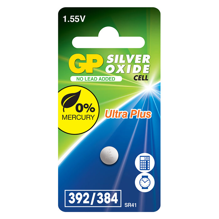 GP Batterien, GP Batterie für Uhren, Silberoxid 392F/384/SR41, 1-Pack