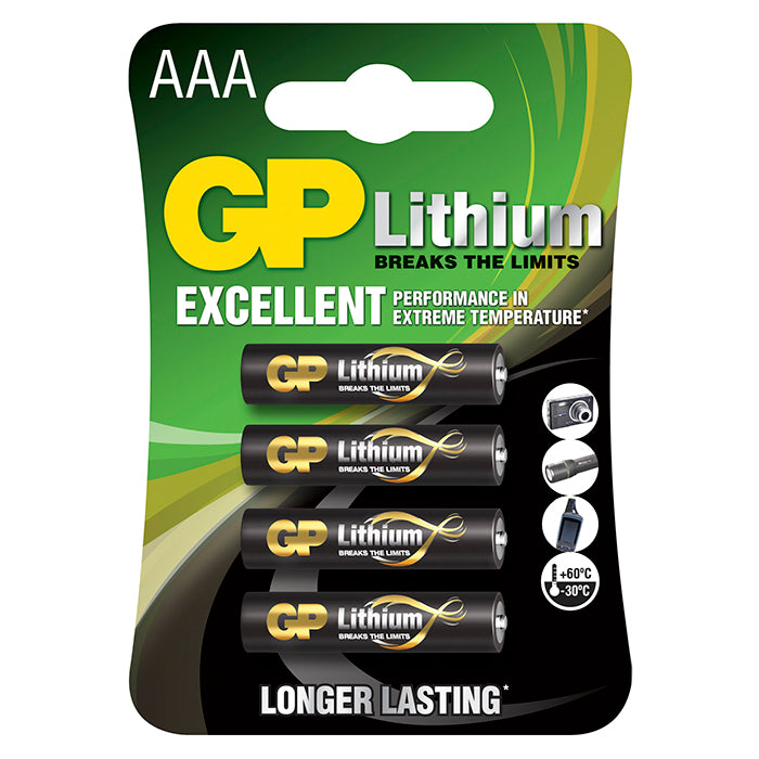 GP Batteries, GP Aaa-Lithiumbatterie 1.5V, 24LF-2U4, 4er-Pack