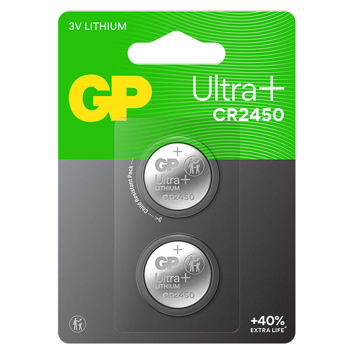 GP Batteries Knapcelle Lithium CR2450, 2-pak