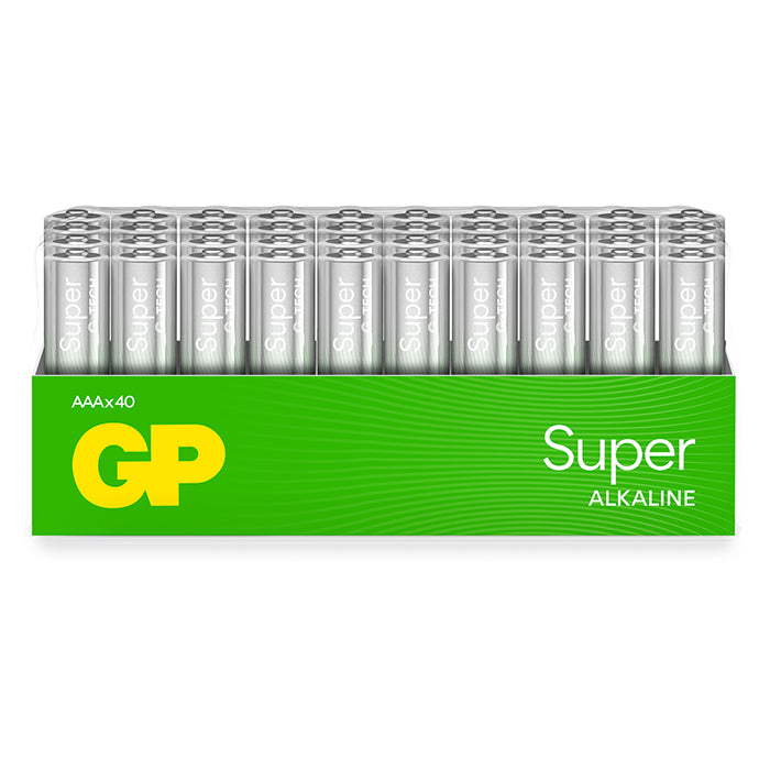 GP Batteries, GP Super Alkaline AAA Batterie, 24A/LR03, 40-Pack