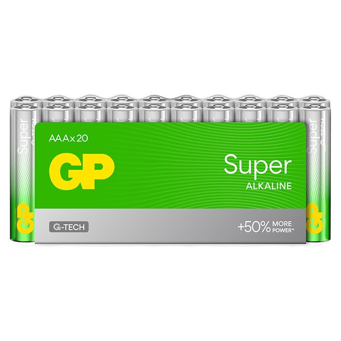 GP Batteries, GP Super Alkaline AAA-Batterie 24A/LR03 20-Pack