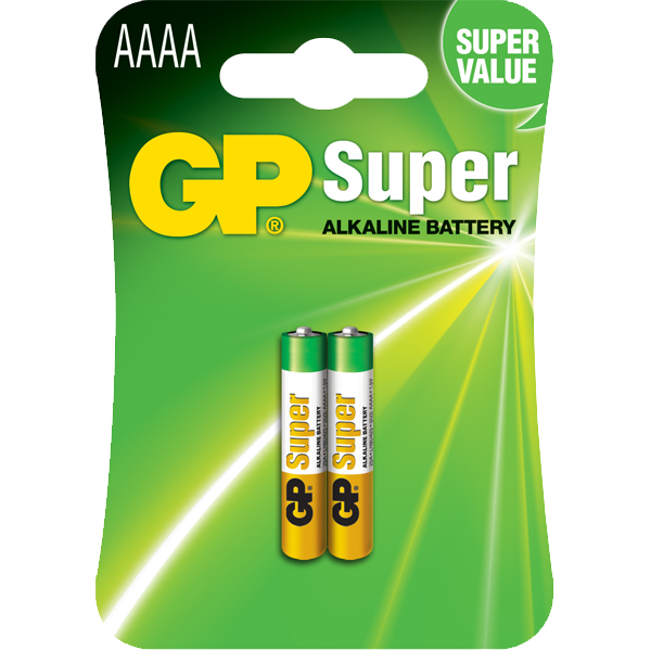 Batterie GP, Gp 25a-u2 /lr61/aaaa 2 Pezzi.