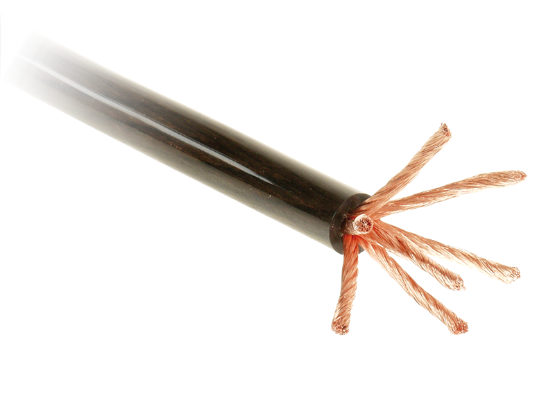 ACV, 20mm2 Zwart "rubber Touch" 50m
