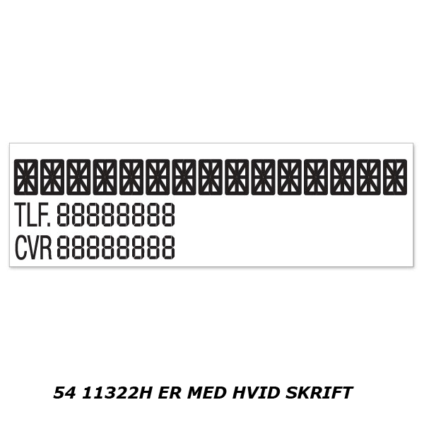 Skomø, Entreprise, Tél. Et Panneau Cvr Blanc