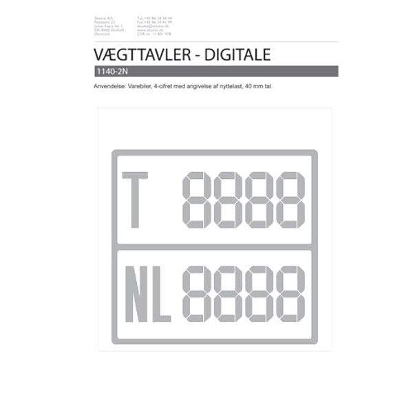 Skomø, Tableau de Poids Numérique M/Charge Utile Argent