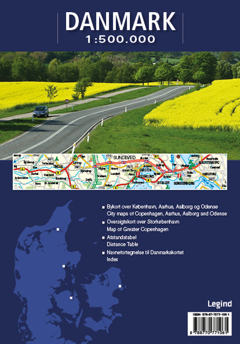 Carte dépliante ADAC, Danemark