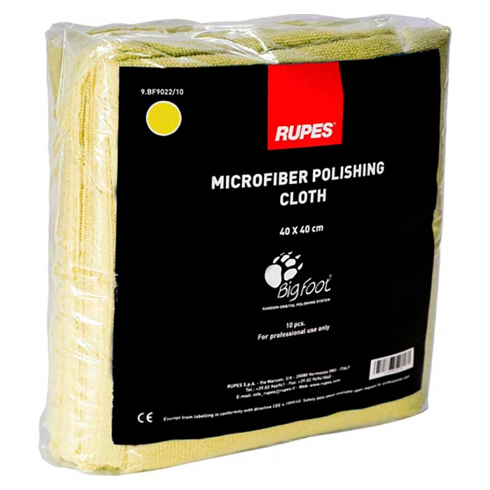Rupes, Microfiber Cloth 40x40cm 10 Pcs. Yellow