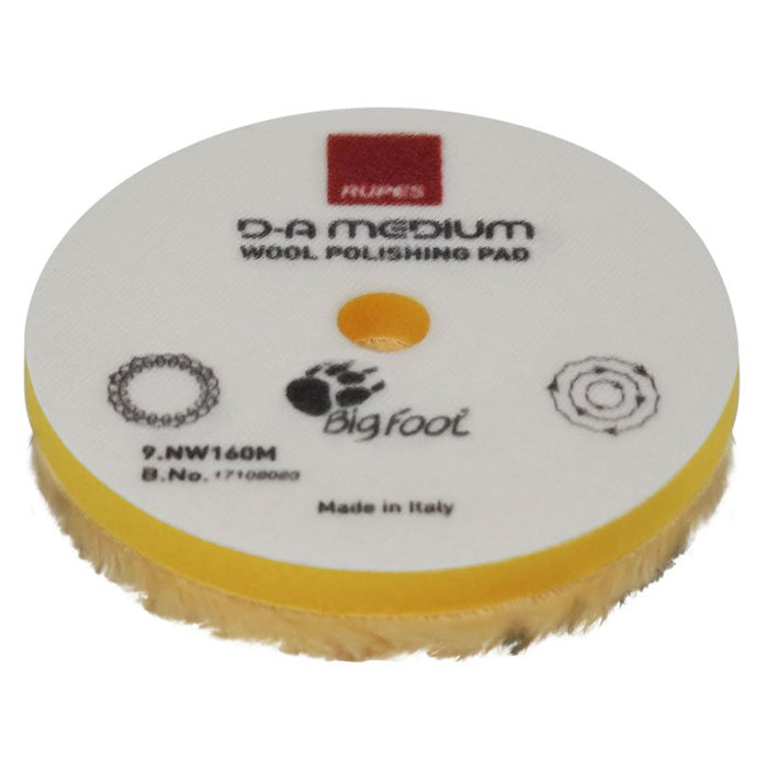 Rupes, Wool Polishing Pad, Yellow, Ø 160 mm, Medium, 1 Pc.