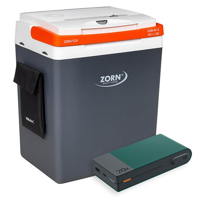 Zorn, 30L Elektrische Koelbox 12/230V Inclusief Powerbank