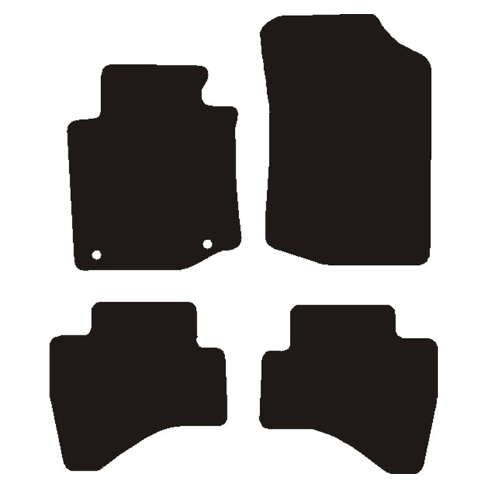 Tapis de sol avant — Compatible avec Citroen C1 2010-2013