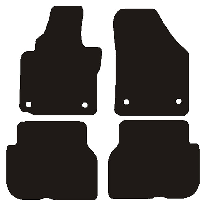 Avant, Tapis Oval avec Verrou — Compatible avec VW Touran 2003-2007