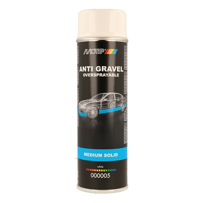 Motip, Bílá ochrana proti kamenným čipům, Spray 500 ml.