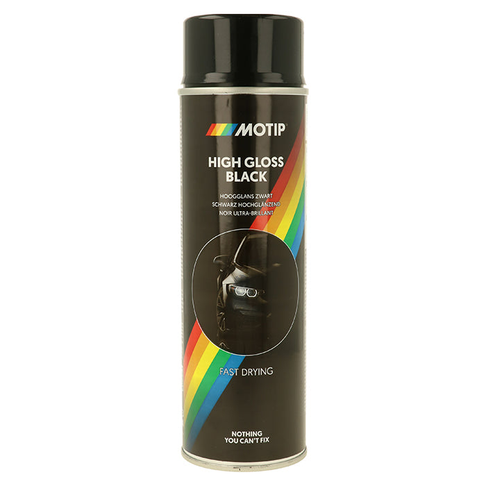 Motip, Univerzální Lak Černý Lesklý 500ml.