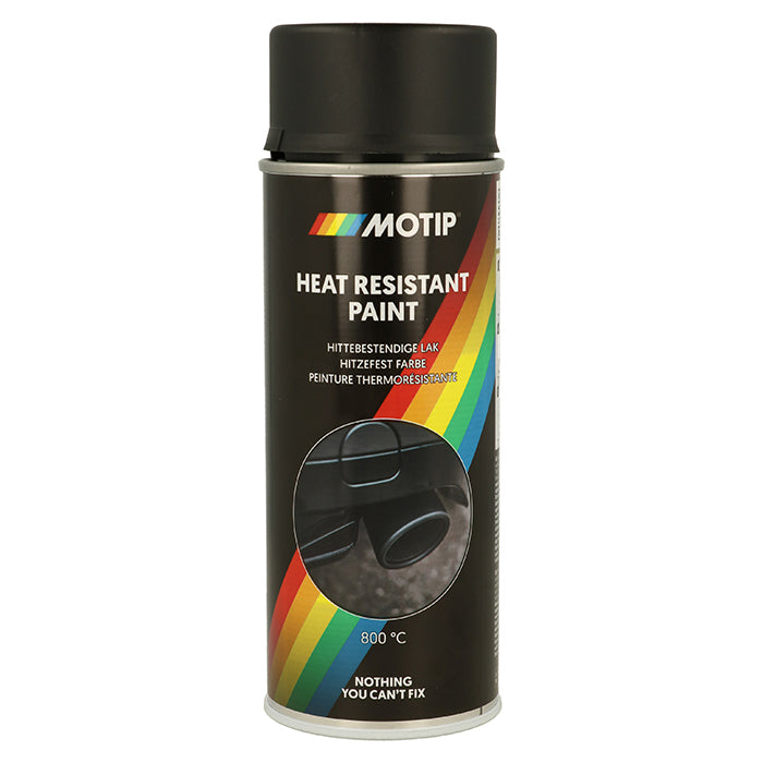 Motip, Peinture Résistante à la Chaleur Noir 400 ml. 800gr.