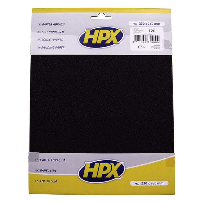 HPX, Sandpaper p120 - 4 pcs.