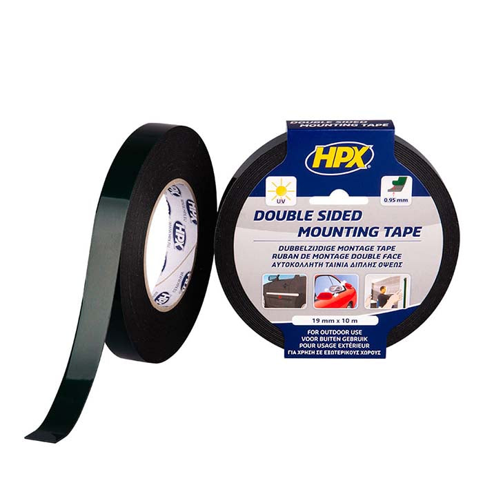 HPX, Doppelklebe Tape Schwarz, 19mm x 10m