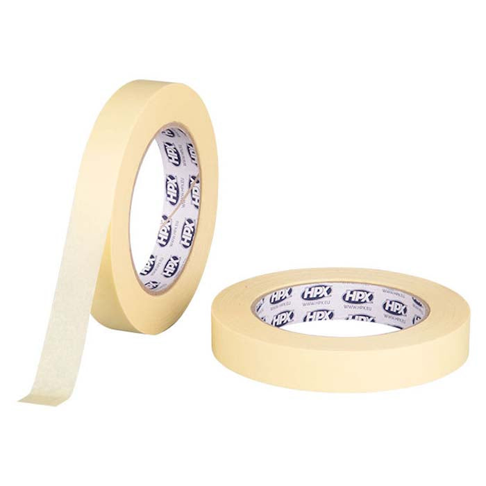 HPX, Ruban de masquage Crème Jusqu'à 100 Degrés, 19mm x 50m — Set