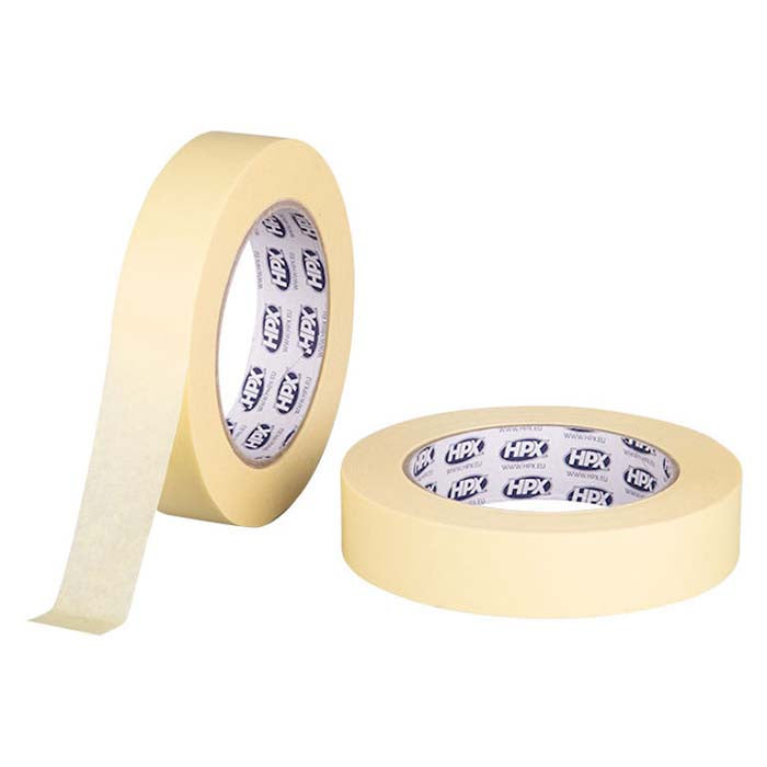 HPX, Ruban de masquage Crème Jusqu'à 100 Degrés, 25mm x 50m — Set